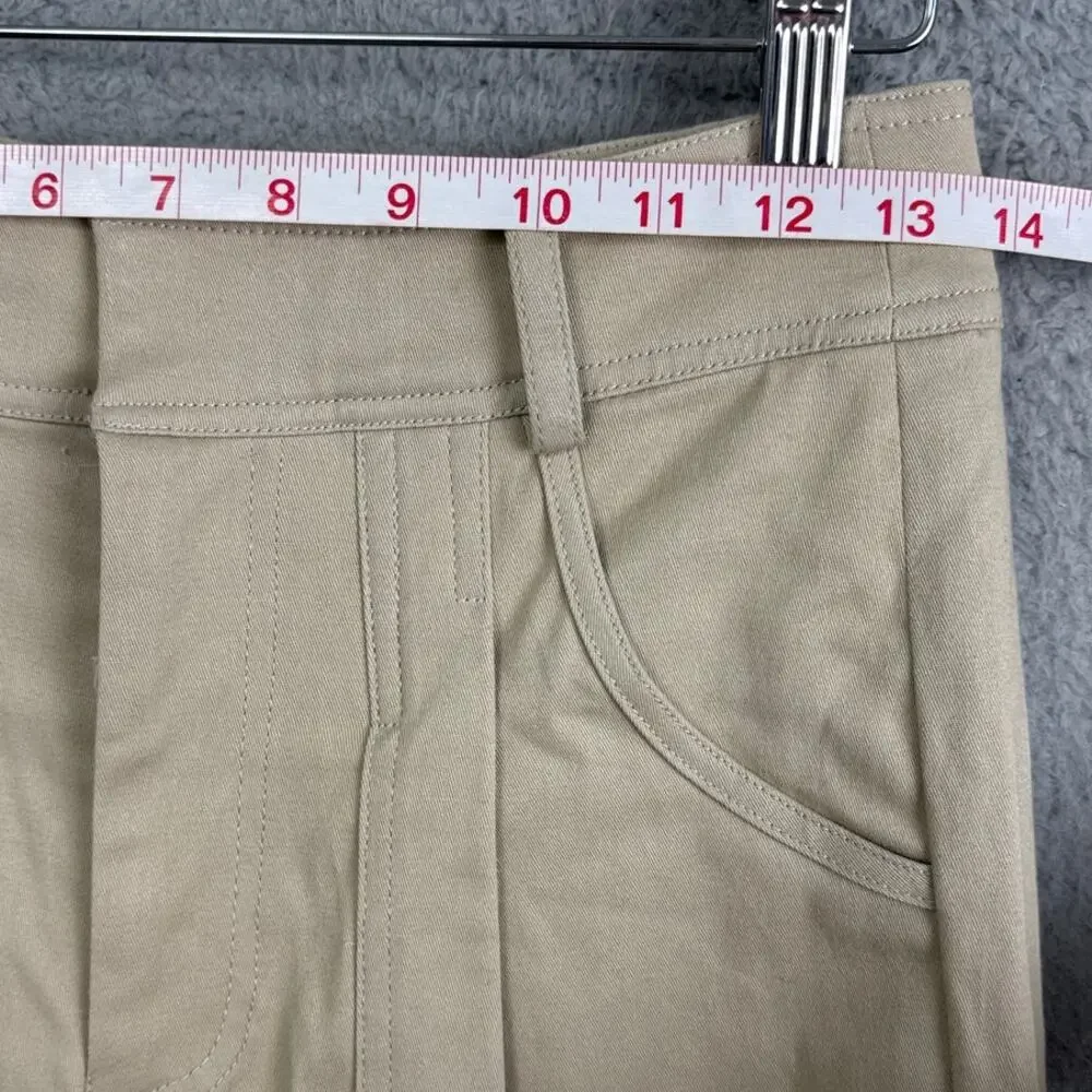 Parker Utility Pants High Rise Ankle Tie Natural Tan Tapered Leg SZ 0 Designer